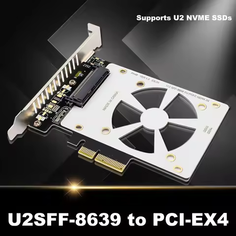 PCI-E Expansion Adapter Card Riser Card 4000MB/s U.2 To PCIe Adapter Riser X4/X8/X16 Slot Support U.