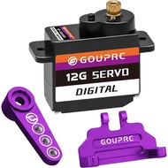 GOUPRC 12G RC Digital Micro Servo of Metal Steel Gear with Servo Mount Bracket & 25T Servo Horn for 