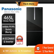 Panasonic 465L INVERTER 2 Door Bottom Mount Freezer Refrigerator | NR-BX471CPSM NR-BX471WGKM (Fridge