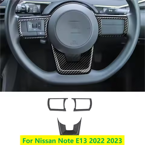 For Nissan Note E13 2022 2023 ABS Car Interior Steering Wheel Decoration Cover Trim Stickers Accesso