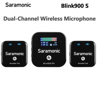 Saramonic Blink900 S1/S2 Wireless Lavalier Microphone System 2.4G Dual Wireless Lapel Mic for DSLR Cameras, Camcorders Support Real-Time monitoring For Video Recording Teaching Vlogging Conference (200m)
