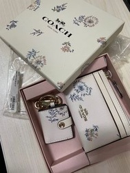 絕版 Coach 收藏品 出清 零錢 鑰匙 證件套 皮夾 卡夾 禮盒 蒲公英 小花 花