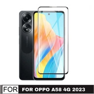 LAYAR Full Screen TEMPERED GLASS Protector Oppo A58 4G Full Cover Screen Protector
