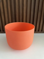 Orange Crystal Singing Bowl for Healing 8 Inch Note D Sacral Chakra/Crown Chakra