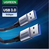 UGREEN US373 USB 3.0 Male-Male Cable 5Gbps Fast Sync 2A Charging Nylon Braided for Laptop Cooler TV 