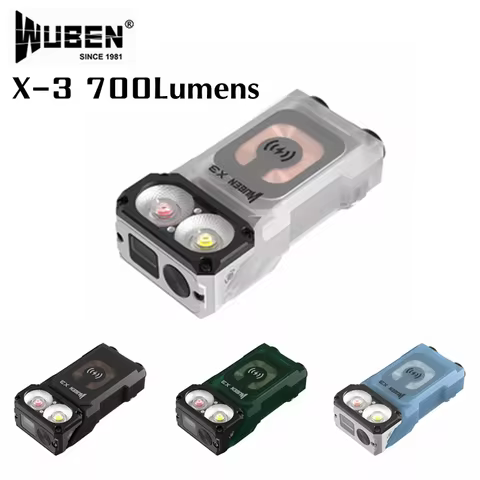 WUBEN X3 EDC Flashlight Wireless Charging 700Lumens Portable Outdoor Waterproofing LED Rechargeable 