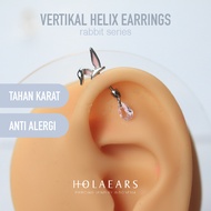 Vertical Helix Piercing Rabbit Series | Vertical Helix Piercing Rabbit Piercing Earrings | Pink Rabb