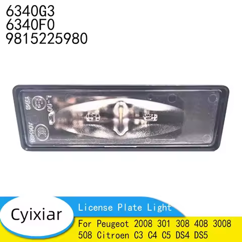 New LED License Plate Light 6340G3 6340F0 9815225980 for Peugeot 2008 301 308 408 3008 508 Citroen C