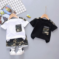 80-120 2-piece Boys Camouflage Short-Sleeve T-shirt Shorts Casual Summer Outfit Set for 0-4 yrs old
