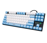 Razeak RK-X62 คีย์บอร์ดบลูสวิตช์กดเสียงดังคีย์แคปสีสวย Metal Mechanical Keyboard Gaming BLUESWITCH