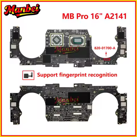 2019 Laptop Logic Board For MacBook Pro 16" A2141 Motherboard i7 i9 16GB 32GB 512GB 1TB 820-01700-A