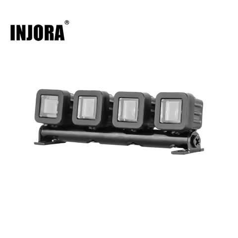INJORA Round Square Spotlights Roof Light for 1/18 RC Crawler TRX4M Defender Upgrade (4M-31)