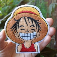 One Piece Luffy Embroidered Patch Emblem Size 7x8 Cm