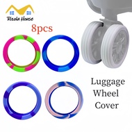 《SG》8PCS Luggage Wheel Cover Suitcases Wheel Protection Cover With Silent Sound Reduce Noise Luggage Trolley Case Castor