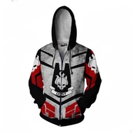 Halo Zipper Hoodie 3D Print Coat unisex Jacket Outerwear