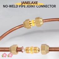JANELAXE932JN Copper Connectors, 1/2" 1/4" 3/8" 3/4" 5/8" Straight Pipe Extension Joint,  With Flare