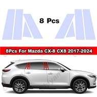 Mazda CX8 Carbon Fiber Sticker Center Window Decoration For CX8 (2017-24)