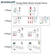 Zemismart Wifi/Zigbee Energy Meter 1 phase/3 phaseElectric Energy Sensor Relay Switch Tuya APP Measu