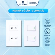 Surface 2 - Power Socket 2 Switches - Power Socket 2 TPE Outlets - MN2/2OC - MN2/2CT - thietbidienel
