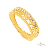 Masdora Sparkling Roman Gold Ring Emas 916