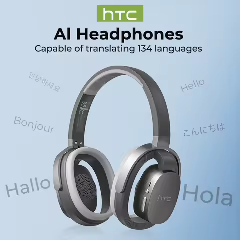 HTC HP07 Over-ear Headphones 134 Languages Translation Earphones Face-to-Face Translation Earphones 