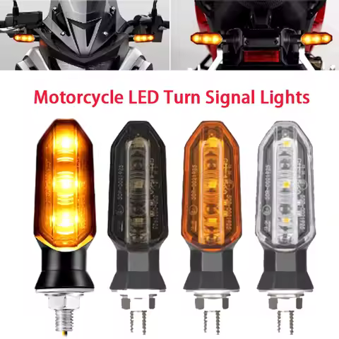 Motorcycle LED Turn Signal Lights 8mm Mini Flashing Light For Honda CBR500R CBR650F CB500X CRF250L M