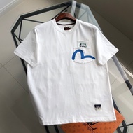 T-shirt Evisu/T-shirt Uniseks Evisu T-shirt Bercetak T-shirt Pasangan Model Kolaborasi Vintage KUOK