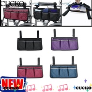 CUCKO Wheelchair Side Bag Travel Reflective Strip Durable Armrest Pouch