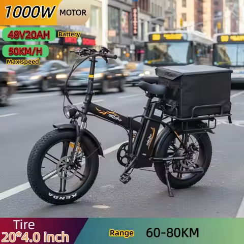 E-bike EMOKO C94 1000W motor 48V35AH battery 20-inch fat tire mountain electric bike 7-speed foldabl