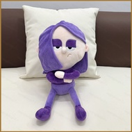 HQ Duolingo Green Owl Purple-haired Cool Girl Plush Study Companion Doll Plushie Toys for kids girl