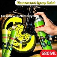 (680ML)Fluorescent Green/Fluorescent Yellow/Fluorescent Spray Paint - Waterproof, Suitable for Motor