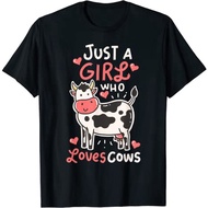 Children's Clothing Children's T-Shirt Cow Just A Girl Who Loves Cows Farmer Butcher Milk T-Shirt Ba
