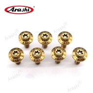 Arashi 6PCS M6 / M8 Titanium Mounting Bolt Motorcycle Brake Disc Rotor Disk Screws CBR600RR CBR1000R
