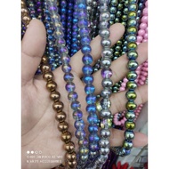 GLASS BEADS /Marble round beads 10MM