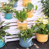 Lefang Plastic Planter Flower Pots Multicolor Balcony Garden Plant Planter Baskets Fence Bucket Pots With Tray