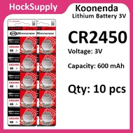 [10pcs] Koonenda CR2450 Battery Lithium Battery 3V 2450