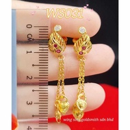 Wing Sing 916 Gold Earrings / Subang Indian Design  Emas 916 (WS031)