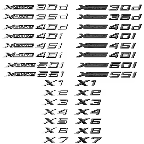 New XDrive 23i 20i 25i 28i 30i 35i 40i 50i 20d 30d 35d 40d 50d Car Rear Trunk Fender Emblem Badge St