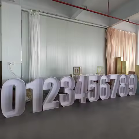 Big Letter Signs Marquee large Led Numbers Tall 4ft Marquee Sign Free Stand Light Up Building Giant 