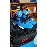 Travis Scott x NK Air Jordan 4 Retro Cactus Jack Oilers University Blue AJ4 Basketball shoes 308497-