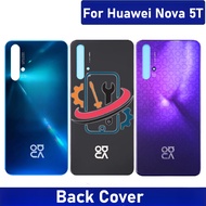 New For Huawei Nova 5T Battery Back Cover Back Door 3D Glass Panel Nova5T Battery Case Repair