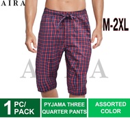 Seluar Petak Pajama Plaid Seluar Tidur Kotak Seluar Lelaki Perempuan Seluar Dewasa Seluar Kain Pelikat Seluar 3/4