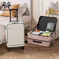 ENI HOUSE New Side-Opening Luggage Suitcase for Women, Large Capacity Travel Trolley Case20Inch Boar