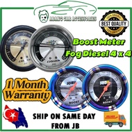 Auto Meter Boost Gauge (0–35 PSI) Turbo Diesel 4X4 | Rainbow Titanium Carbon Casing