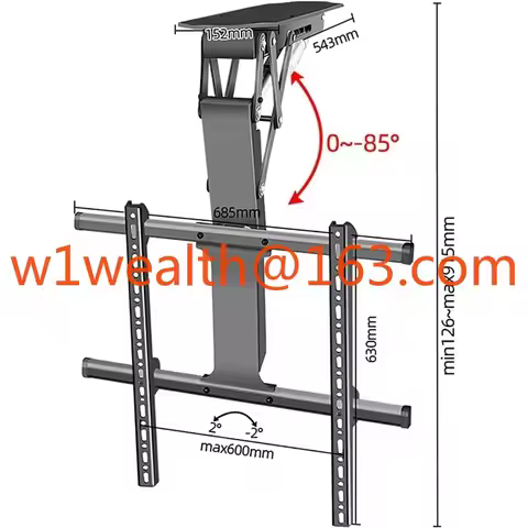Ceiling Mount Electric TV Mount Bracket/32-70 Height Adjustable Remote Control Motorized Drop-Down T