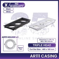 AR111 Recessed Downlight Casing Black White Single Double Triple Head Bulb Excluded Aluminium Metal 