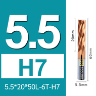 ดอกรีมเมอร์ คาร์ไบด์ แข็ง55HRC ฟันเกลียว H7