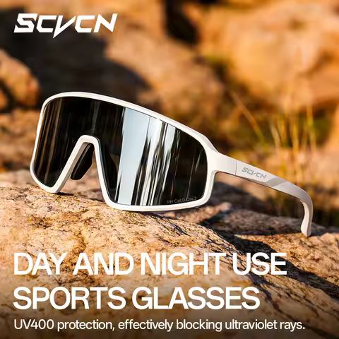 SCVCN Fashion Sunglasses Photochromic Glasses Cycling UV400 Eyewear Sports MTB Outdoor Goggles Bicyc