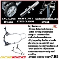 Universal Paddock Stand / Alloy / Front Wheel Chock HEAVY DUTY ALL SUPERBIKE MOPED Holder Wheel INCL