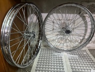 SR400 ล้อขอบ 21 นิ้ว ครบชุดพร้อมดุมกลึง CNC มีขนาด 21x1.4 , 21x1.6 , 21x1.85